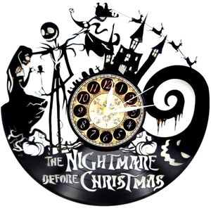 The Nightmare Before Christmas - Vinyl Record Clock - Wall Art Gift Idea